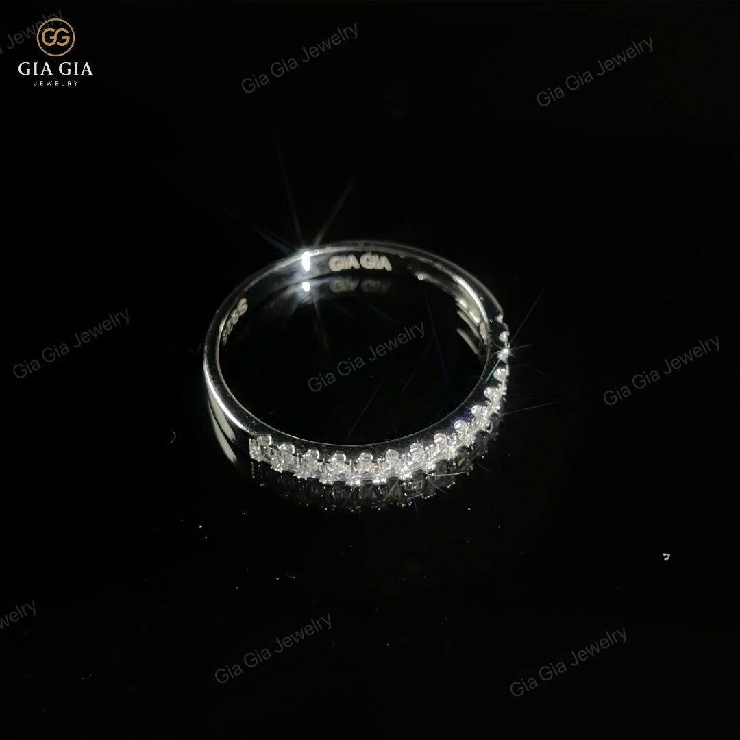 Nhẫn Bạc N17 Cho Nữ Chất Liệu Bạc 925 Xi Bạc Kim 2 Lớp Nhẫn mã N17
