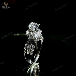 Nhẫn Bạc N10 Cho Nữ Chất Liệu Bạc 925 Xi Bạc Kim 2 Lớp Gradient xanh duong don gian de thuong khung san pham dang Instagram 50 2