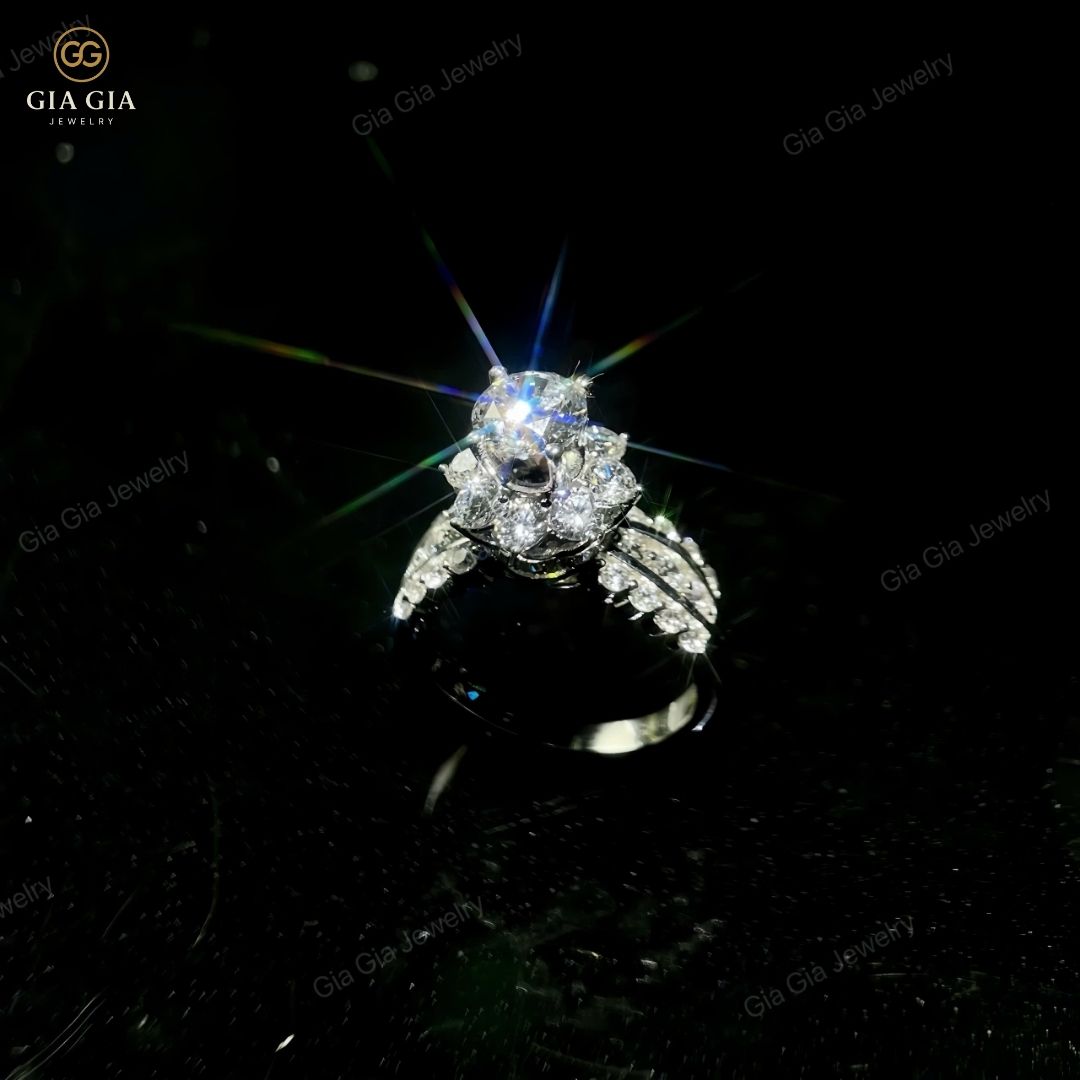 Nhẫn Bạc N10 Cho Nữ Chất Liệu Bạc 925 Xi Bạc Kim 2 Lớp Gradient xanh duong don gian de thuong khung san pham dang Instagram 51 2