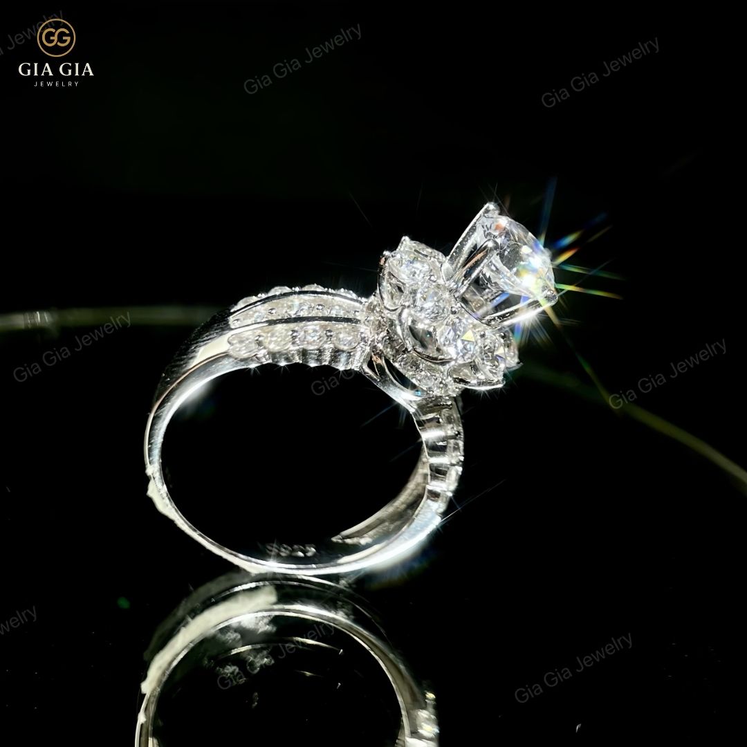 Nhẫn Bạc N10 Cho Nữ Chất Liệu Bạc 925 Xi Bạc Kim 2 Lớp Gradient xanh duong don gian de thuong khung san pham dang Instagram 53 1